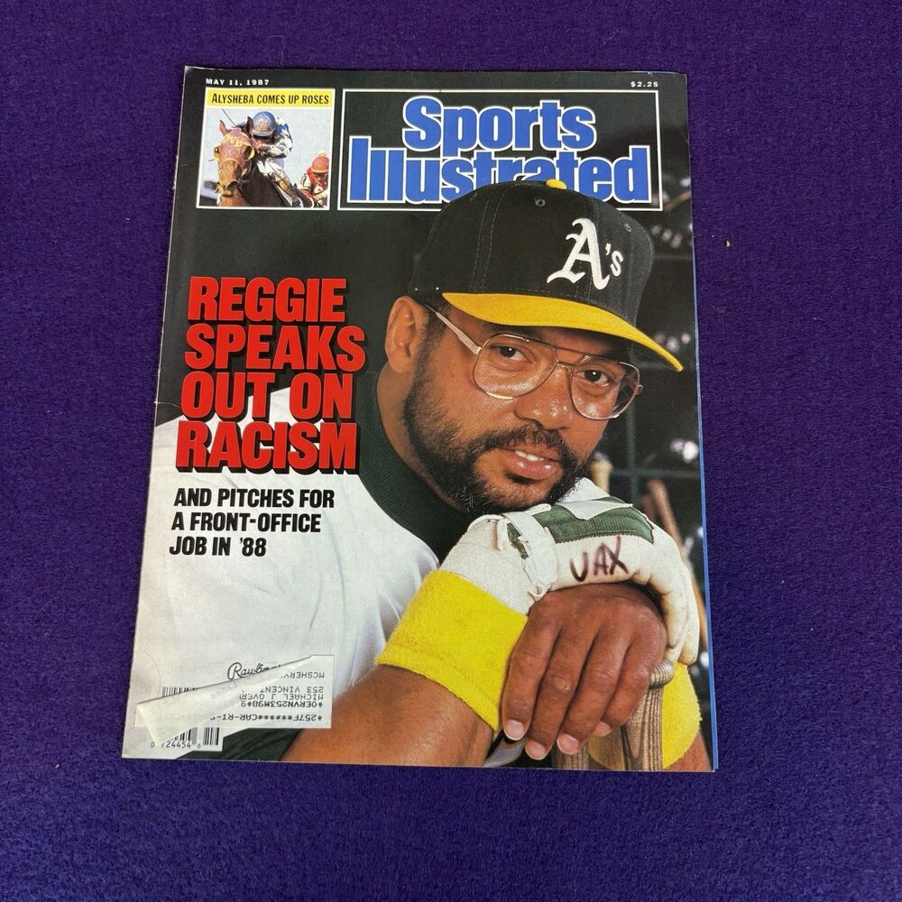 Sports Illustrated 1987 Reggie Jackson Oakland A’s Front Office Magazine Cover